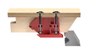 BLC06019 BSA05020000QX Clamping jaws SPO, RED, plastic Cylinder head screw set SPO - bottom mounting cutted view